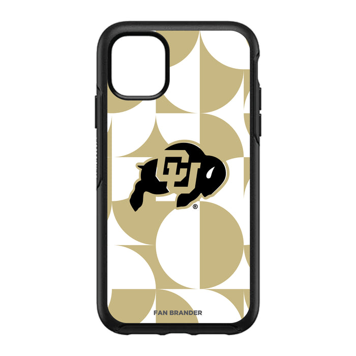 OtterBox Black Phone case with Colorado Buffaloes Primary Logo on Geometric Circle Background