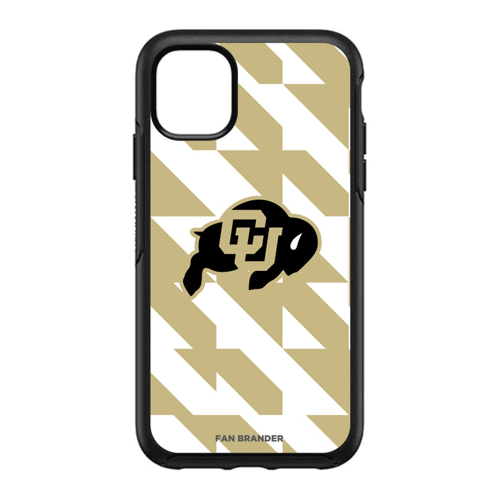 OtterBox Black Phone case with Colorado Buffaloes Primary Logo on Geometric Quad Background