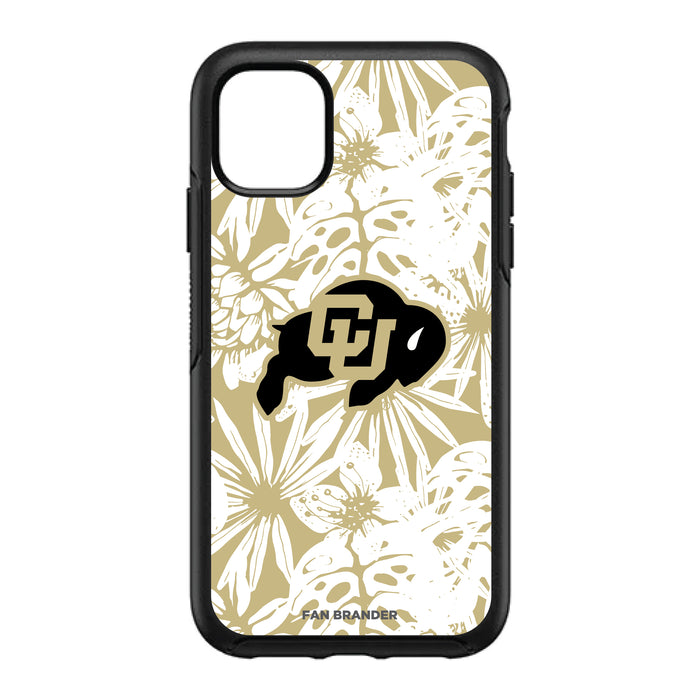 OtterBox Black Phone case with Colorado Buffaloes Primary Logo With Team Color Hawain Pattern