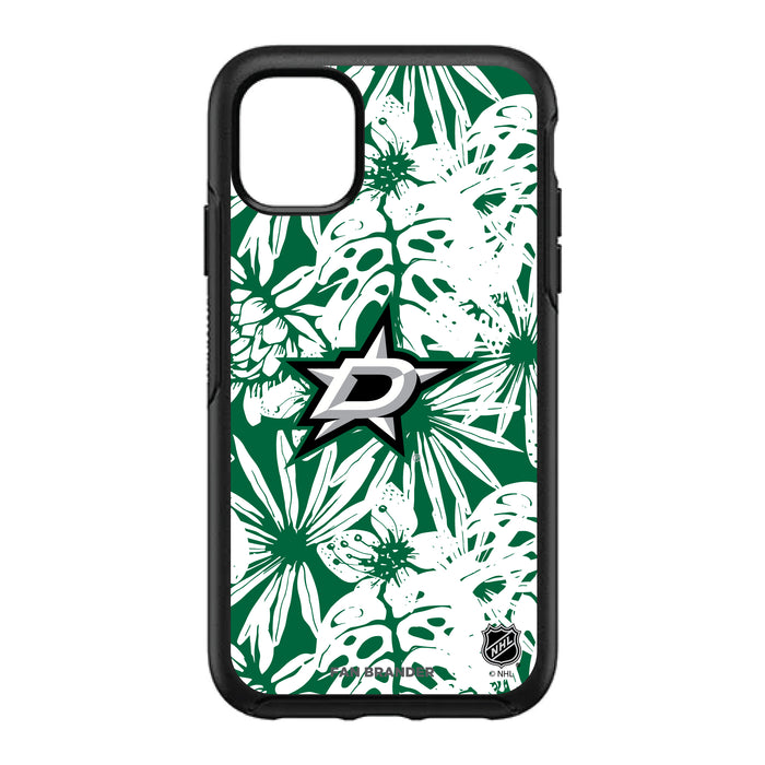 OtterBox Black Phone case with Dallas Stars Primary Logo With Team Color Hawain Pattern
