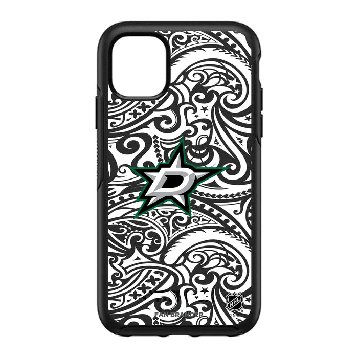 OtterBox Black Phone case with Dallas Stars Primary Logo With Black Tribal