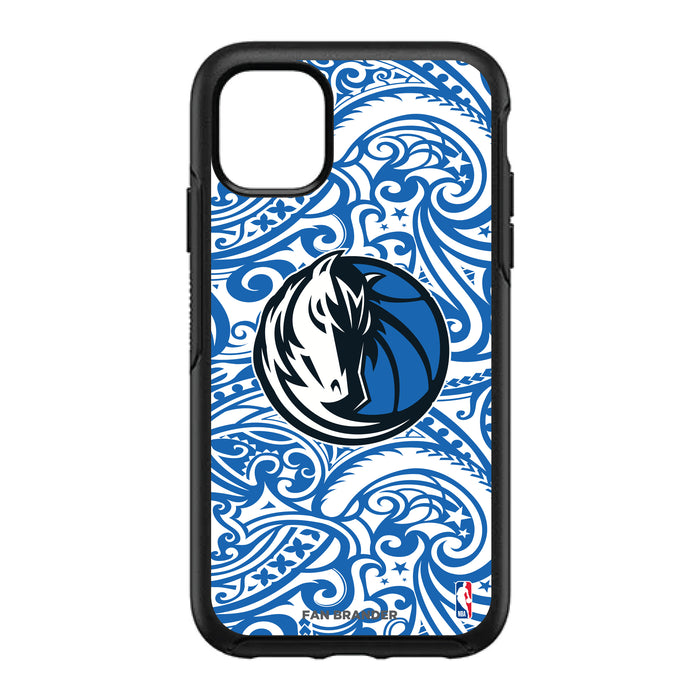 OtterBox Black Phone case with Dallas Mavericks Primary Logo With Team Color Tribal Background