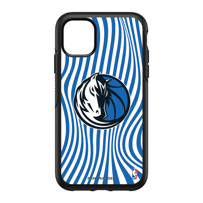 OtterBox Black Phone case with Dallas Mavericks Primary Logo With Team Groovey Lines