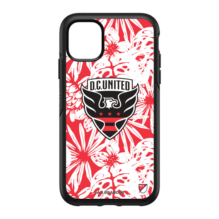 OtterBox Black Phone case with D.C. United Primary Logo With Team Color Hawain Pattern