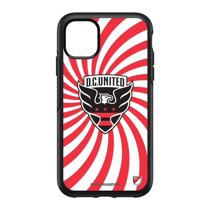 OtterBox Black Phone case with D.C. United Primary Logo With Team Groovey Burst