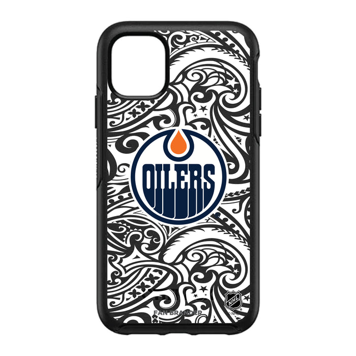 OtterBox Black Phone case with Edmonton Oilers Primary Logo With Black Tribal