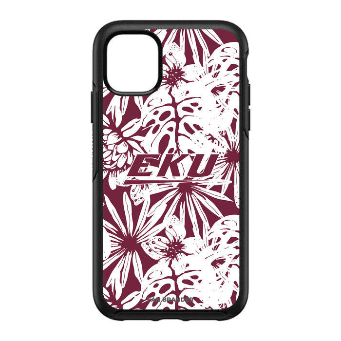 OtterBox Black Phone case with Eastern Kentucky Colonels Primary Logo With Team Color Hawain Pattern