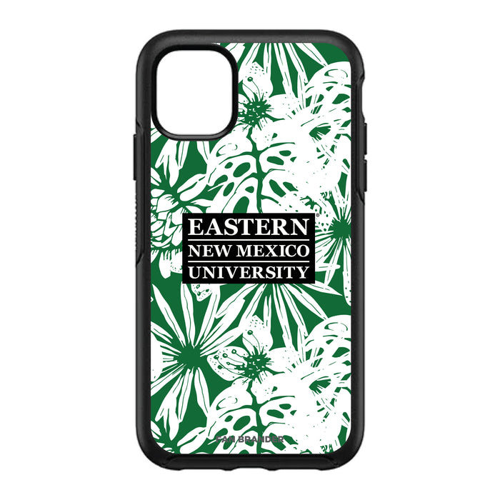 OtterBox Black Phone case with Eastern New Mexico Greyhounds Primary Logo With Team Color Hawain Pattern
