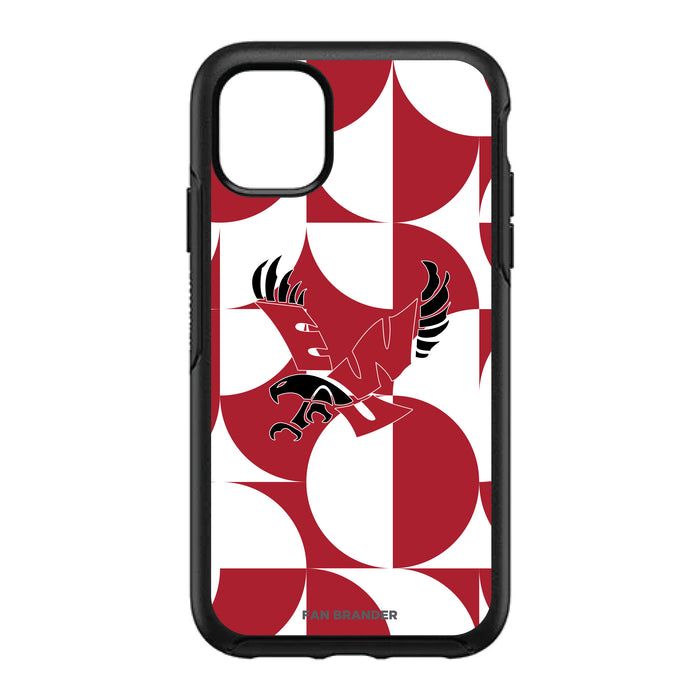 OtterBox Black Phone case with Eastern Washington Eagles Primary Logo on Geometric Circle Background