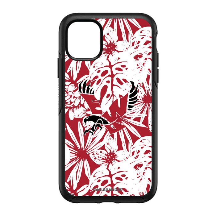 OtterBox Black Phone case with Eastern Washington Eagles Primary Logo With Team Color Hawain Pattern