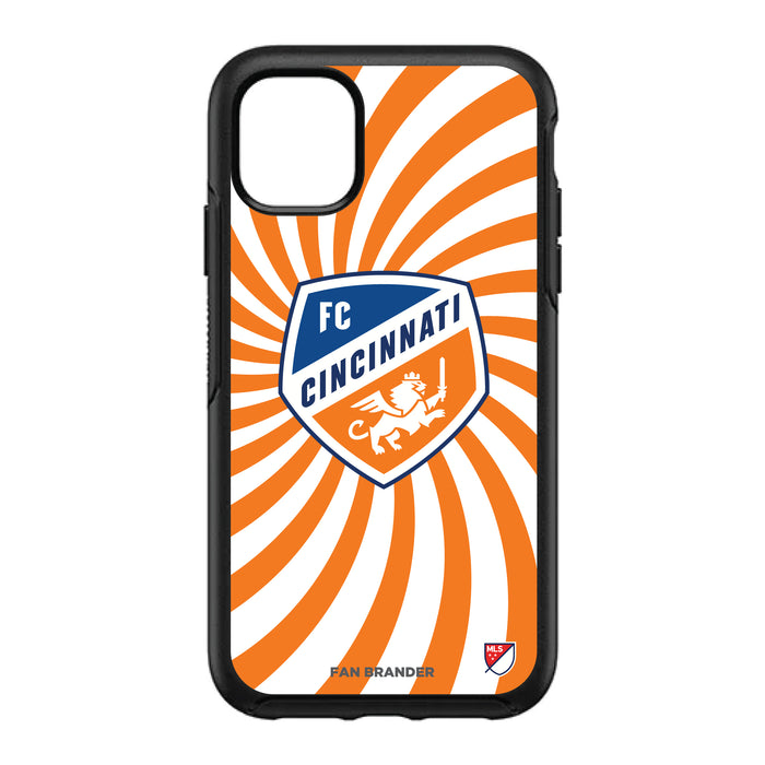 OtterBox Black Phone case with FC Cincinnati Primary Logo With Team Groovey Burst