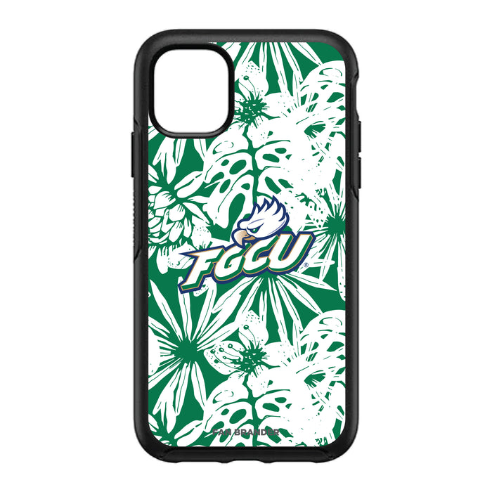 OtterBox Black Phone case with Florida Gulf Coast Eagles Primary Logo With Team Color Hawain Pattern