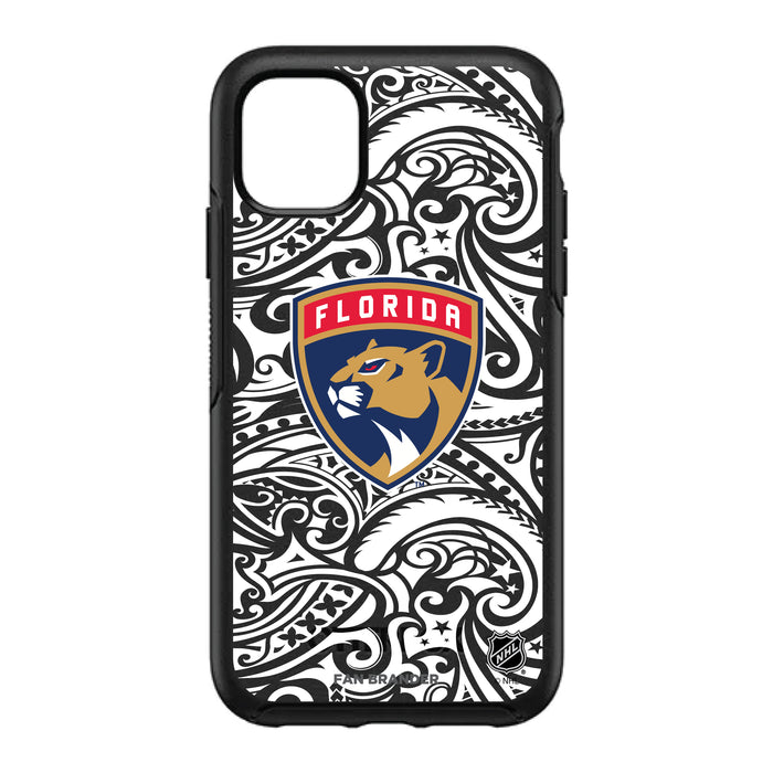 OtterBox Black Phone case with Florida Panthers Primary Logo With Black Tribal