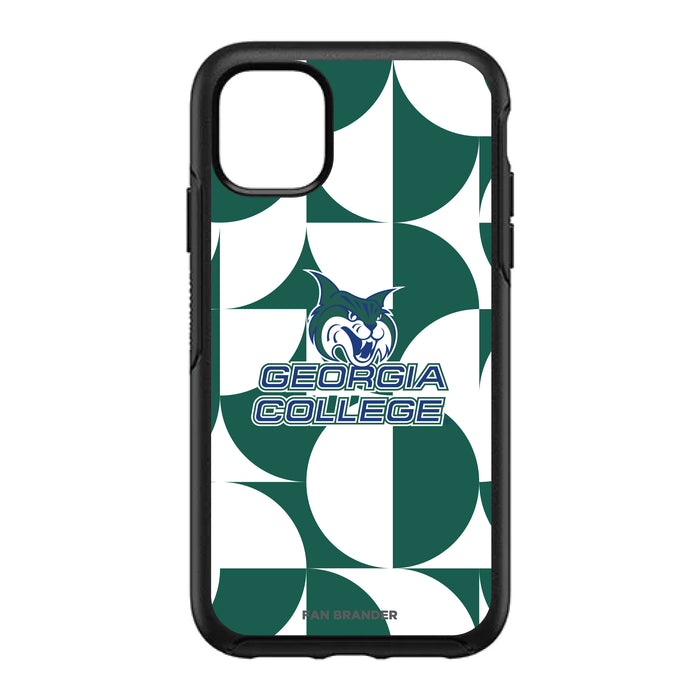 OtterBox Black Phone case with Georgia State University Panthers Primary Logo on Geometric Circle Background