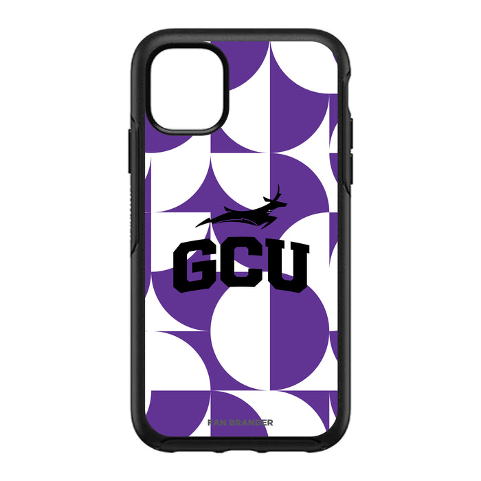 OtterBox Black Phone case with Grand Canyon Univ Antelopes Primary Logo on Geometric Circle Background