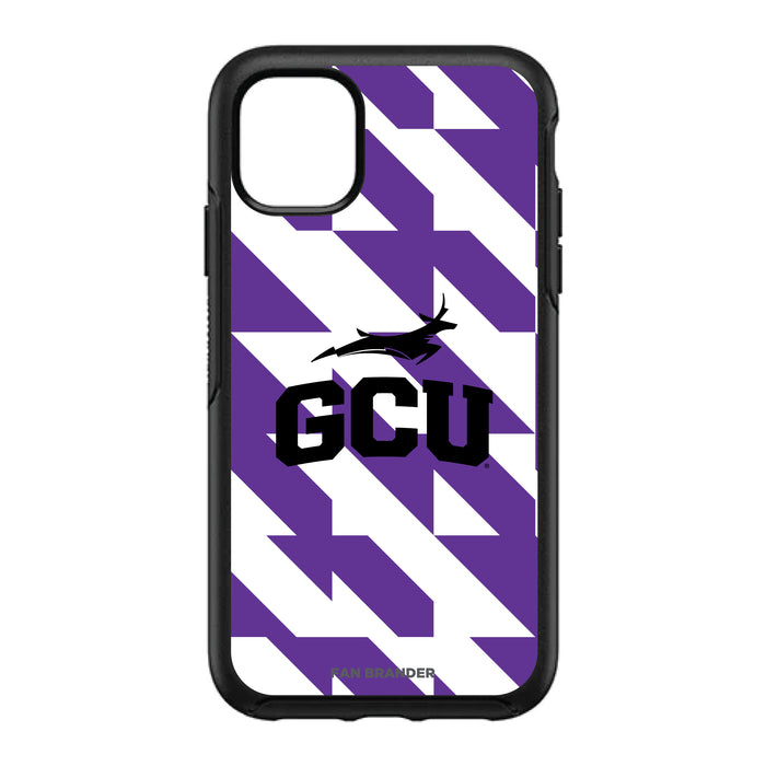 OtterBox Black Phone case with Grand Canyon Univ Antelopes Primary Logo on Geometric Quad Background