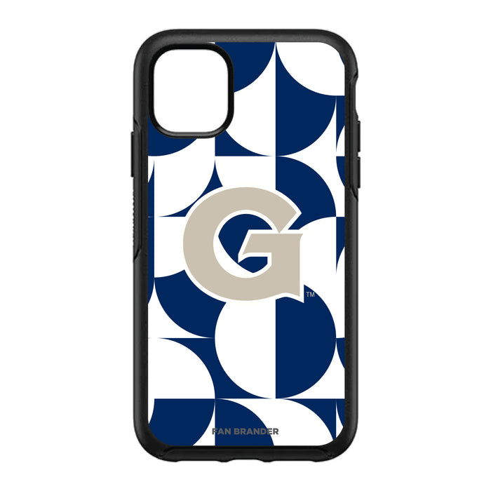 OtterBox Black Phone case with Georgetown Hoyas Primary Logo on Geometric Circle Background