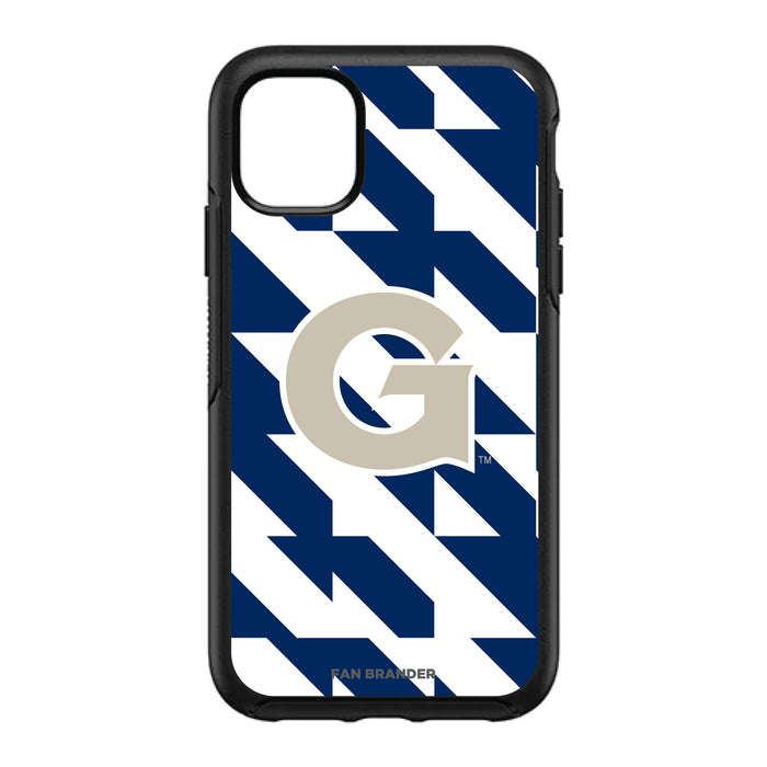 OtterBox Black Phone case with Georgetown Hoyas Primary Logo on Geometric Quad Background