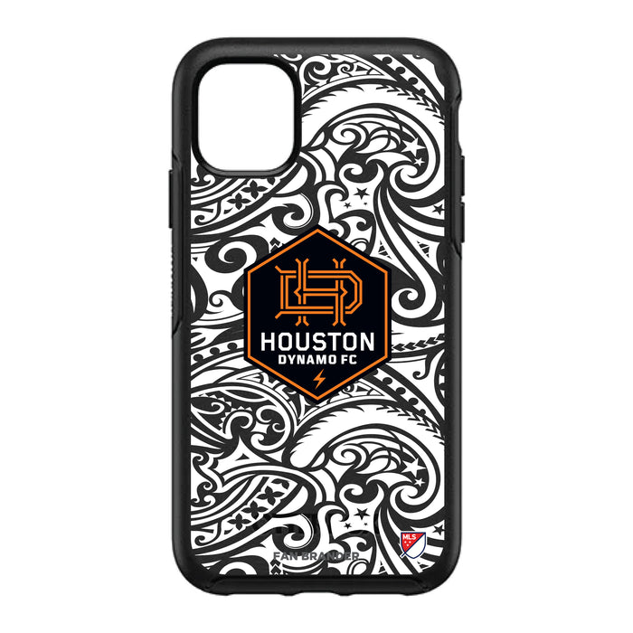 OtterBox Black Phone case with Houston Dynamo Primary Logo With Black Tribal
