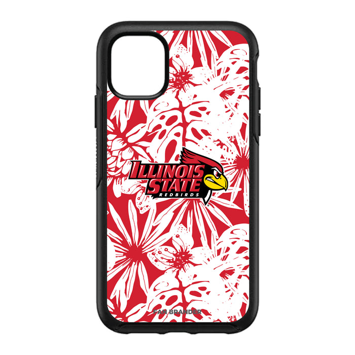 OtterBox Black Phone case with Illinois State Redbirds Primary Logo With Team Color Hawain Pattern