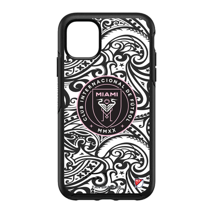 OtterBox Black Phone case with Inter Miami CF Primary Logo With Black Tribal