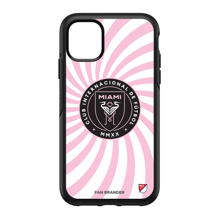 OtterBox Black Phone case with Inter Miami CF Primary Logo With Team Groovey Burst