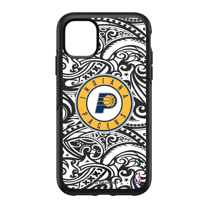 OtterBox Black Phone case with Indiana Pacers Primary Logo With Black Tribal