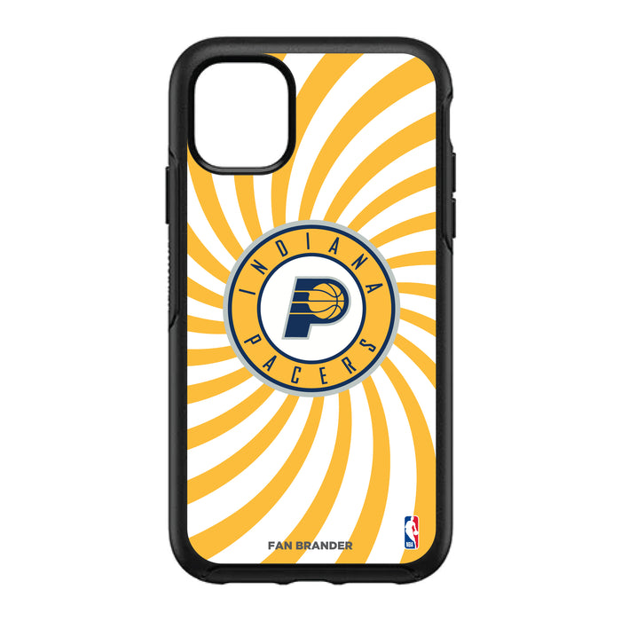 OtterBox Black Phone case with Indiana Pacers Primary Logo With Team Groovey Burst