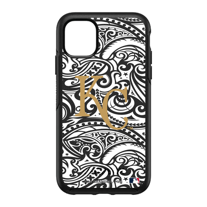 OtterBox Black Phone case with Kansas City Royals Primary Logo With Black Tribal