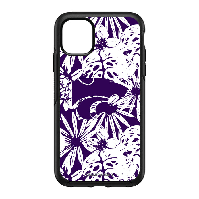 OtterBox Black Phone case with Kansas State Wildcats Primary Logo With Team Color Hawain Pattern