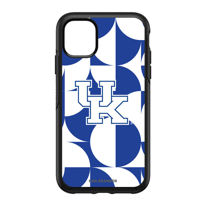 OtterBox Black Phone case with Kentucky Wildcats Primary Logo on Geometric Circle Background