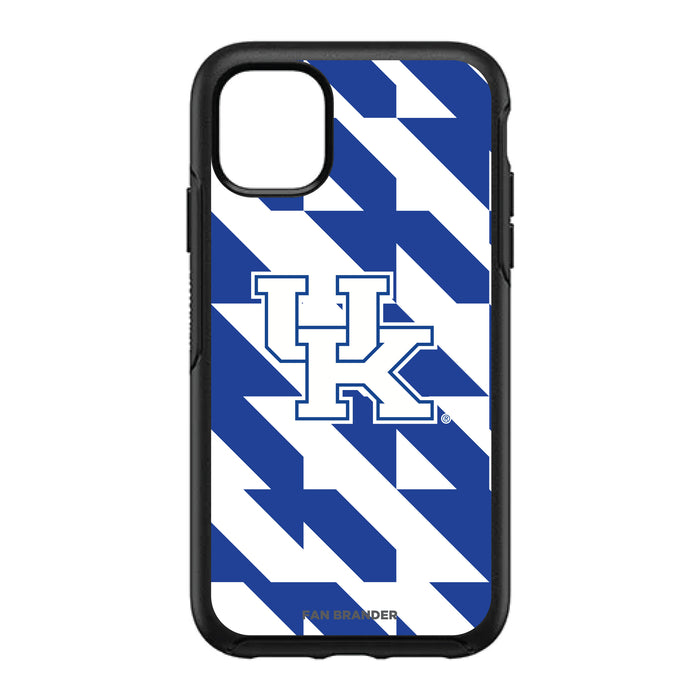 OtterBox Black Phone case with Kentucky Wildcats Primary Logo on Geometric Quad Background