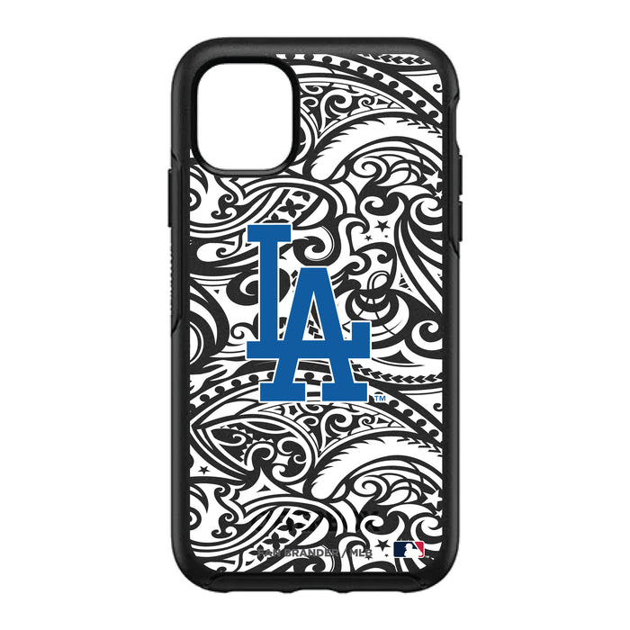 OtterBox Black Phone case with Los Angeles Dodgers Primary Logo With Black Tribal