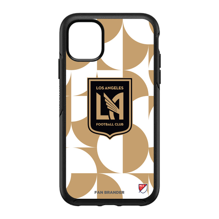 OtterBox Black Phone case with LAFC Primary Logo on Geometric Circle Background