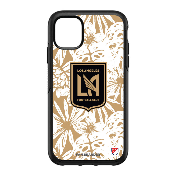 OtterBox Black Phone case with LAFC Primary Logo With Team Color Hawain Pattern