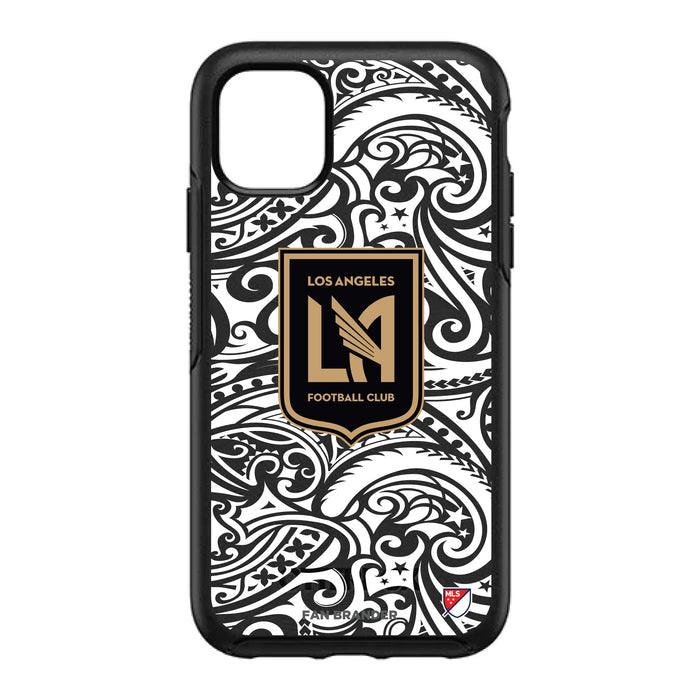 OtterBox Black Phone case with LAFC Primary Logo With Black Tribal