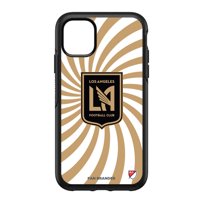 OtterBox Black Phone case with LAFC Primary Logo With Team Groovey Burst