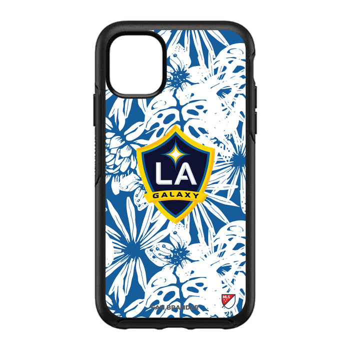 OtterBox Black Phone case with LA Galaxy Primary Logo With Team Color Hawain Pattern