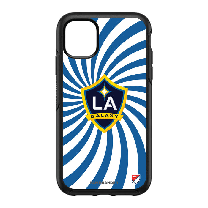 OtterBox Black Phone case with LA Galaxy Primary Logo With Team Groovey Burst