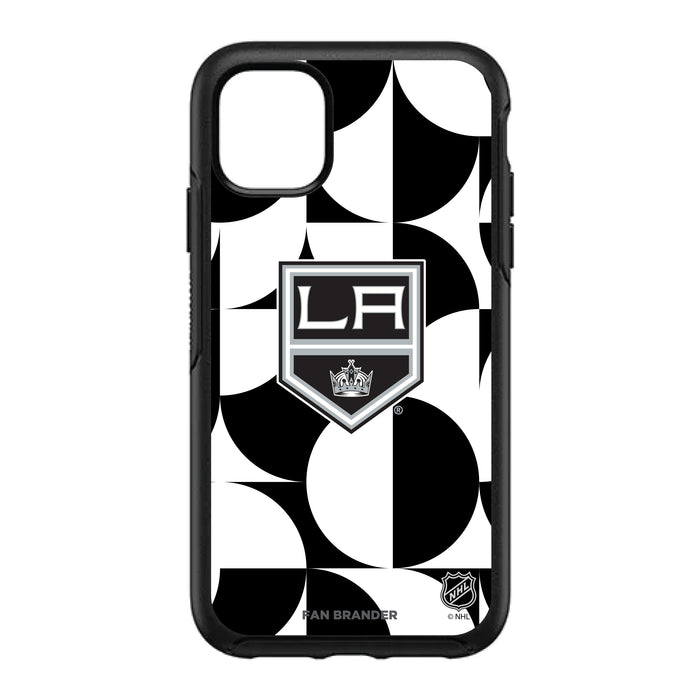 OtterBox Black Phone case with Los Angeles Kings Primary Logo on Geometric Circle Background