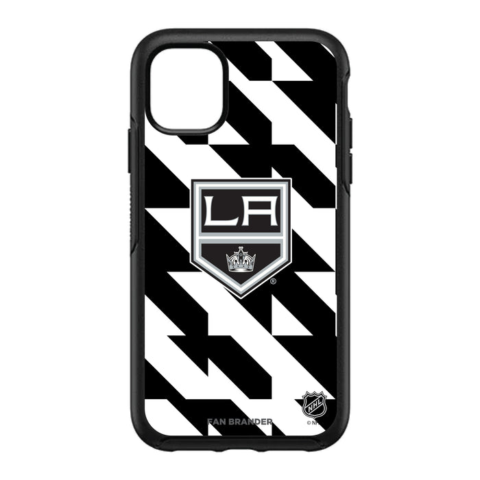 OtterBox Black Phone case with Los Angeles Kings Primary Logo on Geometric Quad Background
