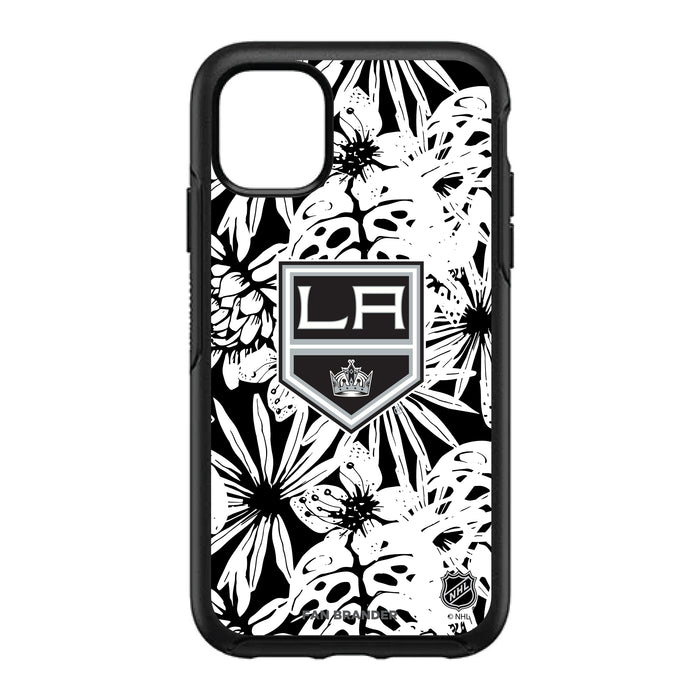 OtterBox Black Phone case with Los Angeles Kings Primary Logo With Team Color Hawain Pattern
