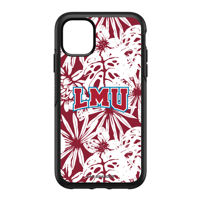 OtterBox Black Phone case with Loyola Marymount University Lions Primary Logo With Team Color Hawain Pattern