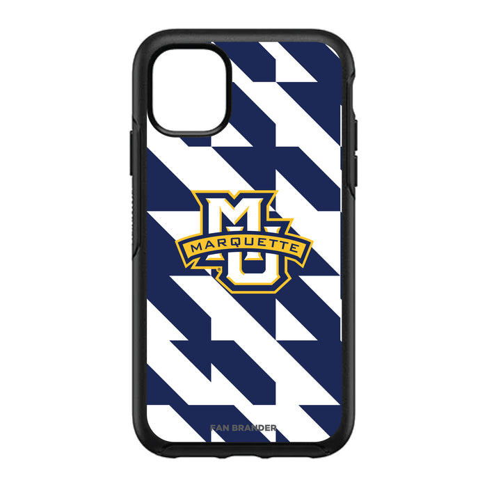 OtterBox Black Phone case with Marquette Golden Eagles Primary Logo on Geometric Quad Background