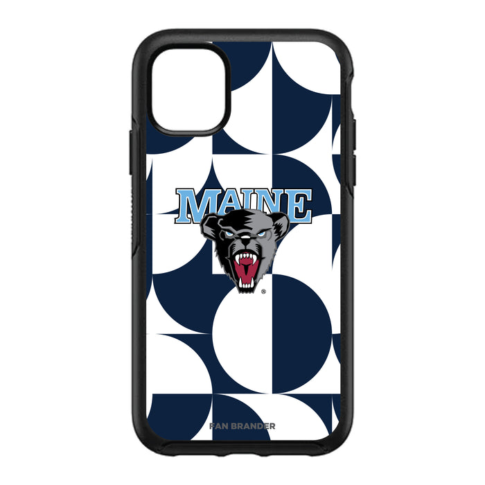 OtterBox Black Phone case with Maine Black Bears Primary Logo on Geometric Circle Background