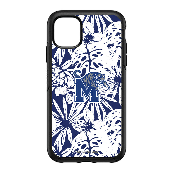 OtterBox Black Phone case with Memphis Tigers Primary Logo With Team Color Hawain Pattern