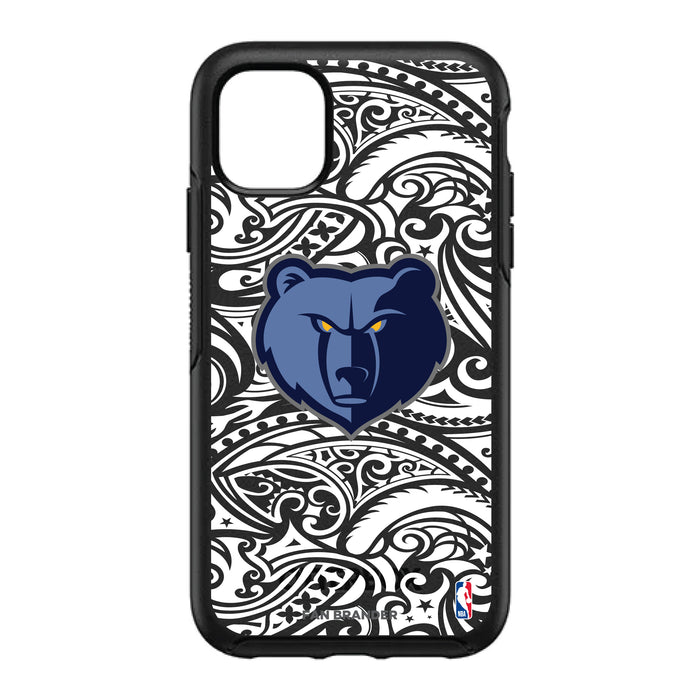 OtterBox Black Phone case with Memphis Grizzlies Primary Logo With Black Tribal