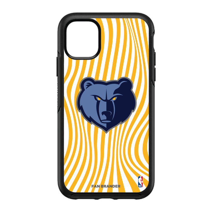 OtterBox Black Phone case with Memphis Grizzlies Primary Logo With Team Groovey Lines