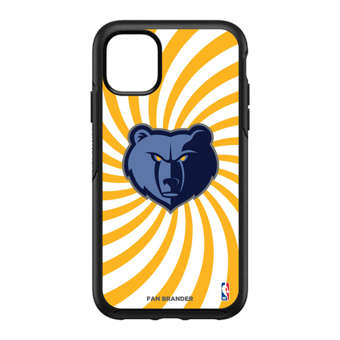 OtterBox Black Phone case with Memphis Grizzlies Primary Logo With Team Groovey Burst