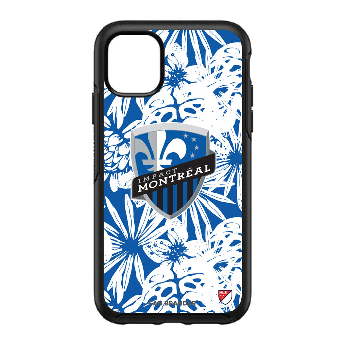 OtterBox Black Phone case with Montreal Impact Primary Logo With Team Color Hawain Pattern